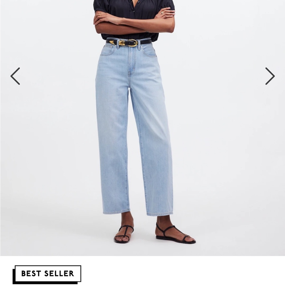Madewell the Perfect Vintage Wide-leg crop Jean light wash